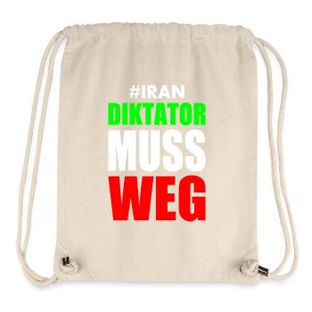 diktator muss weg iran - Stanley/Stella recycelter Gym Bag - Naturweiß - Vorne