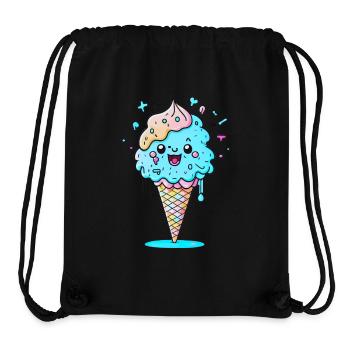 Cornet de glace - Sac à cordon recyclé Stanley/Stella - noir - Devant