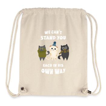 Three ignorant cats - Stanley/Stella Recycled Gym Bag - natural - Front