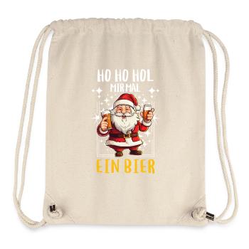 Weihnachtsmann Bier Saufen Alkohol Weihnachten - Stanley/Stella recycelter Gym Bag - Naturweiß - Vorne