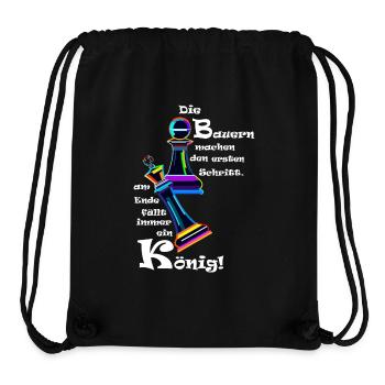 Schach Bauer König - Stanley/Stella recycelter Gym Bag - Schwarz - Vorne