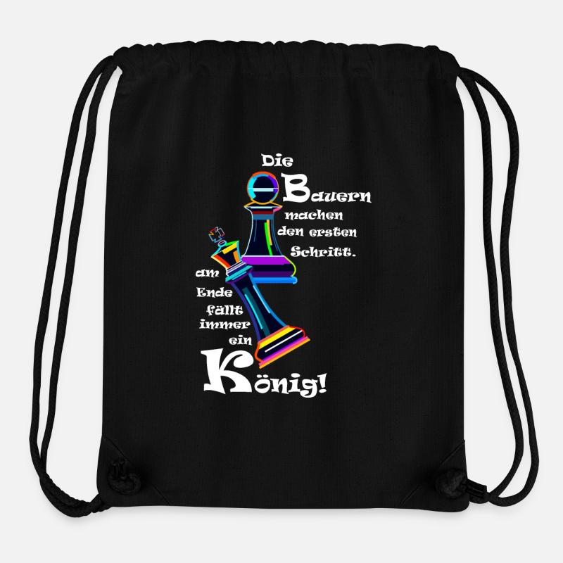 Schach Bauer König - Stanley/Stella recycelter Gym Bag - Schwarz