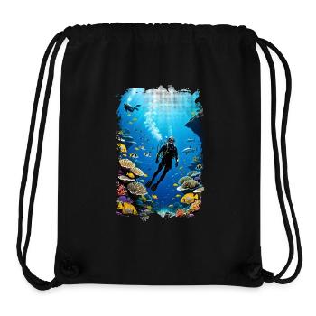 plongée sous marine - Sac à cordon recyclé Stanley/Stella - noir - Devant