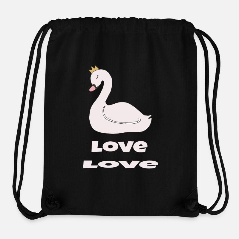 schwan love - Stanley/Stella recycelter Gym Bag - Schwarz