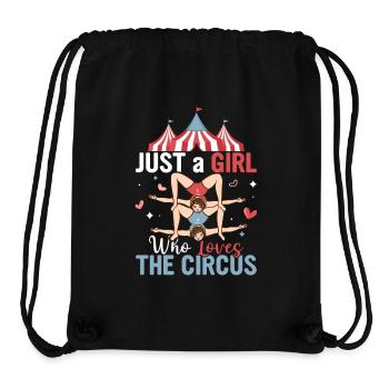 Juste une fille qui aime la partie de costume des numéros de cirque - Sac à cordon recyclé Stanley/Stella - noir - Devant