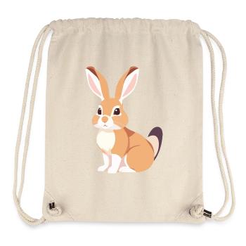 Bunny with long ears, cute rabbit - Stanley/Stella Recycled Gym Bag - natural - Front