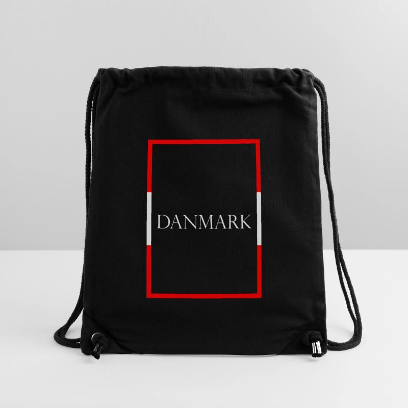 Danemark Danemark, Lettrage de déclaration avec drapeau Sac à cordon recyclé Stanley/Stella