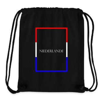 Netherlands - Statement lettering with flag - Stanley/Stella Recycled Gym Bag - black - Front