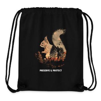 Preserve & Protect Eichhörnchen Baumhörnchen Wald - Stanley/Stella recycelter Gym Bag - Schwarz - Vorne