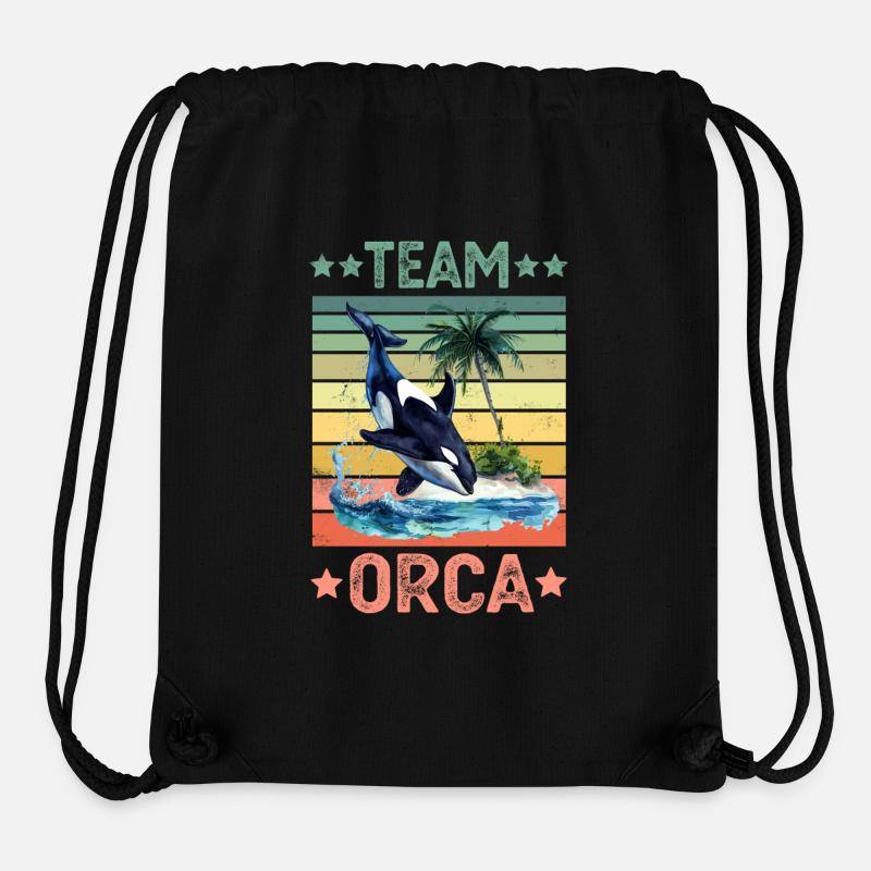 Orque Épaulard - Sac à cordon recyclé Stanley/Stella - noir