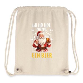 Weihnachtsmann Bier Saufen Alkohol Weihnachten - Stanley/Stella recycelter Gym Bag - Naturweiß - Vorne