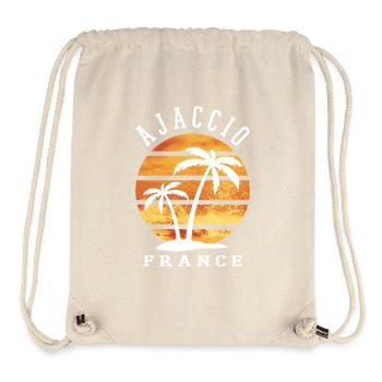 Ajaccio Corsica France Summer Palm Trees Beach - Stanley/Stella Recycled Gym Bag - natural - Front