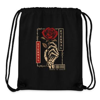 Floraison éternelle – Art romantique sombre - Sac à cordon recyclé Stanley/Stella - noir - Devant