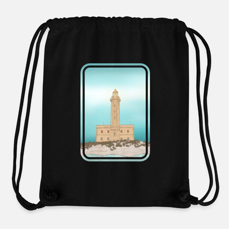 Leuchtturm von Vieste, Italien - Stanley/Stella recycelter Gym Bag - Schwarz