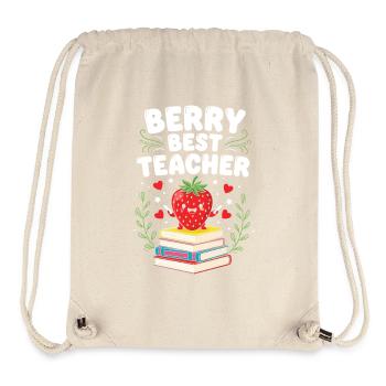 Berry Best Teacher Elementary Teacher - Stanley/Stella Recycled Gym Bag - natural - Front
