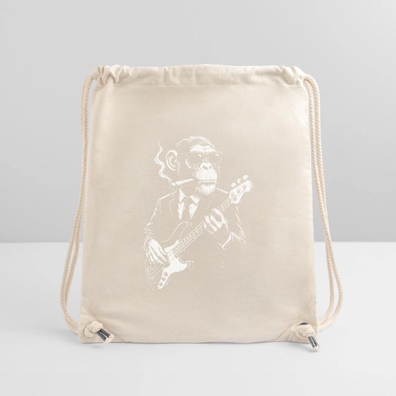Rockin Monkey smoking cigar in a Sharp Suit Stanley/Stella Recycled Gym Bag