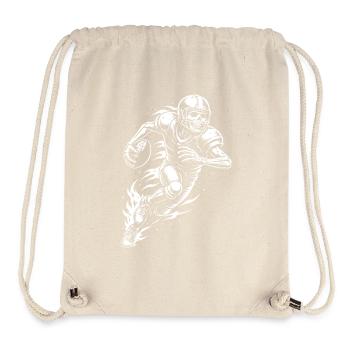 Joueur de football américain squelette - Sac à cordon recyclé Stanley/Stella - blanc naturel - Devant