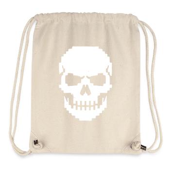 Pixel Skull Jaw 8-Bit - Stanley/Stella Recycled Gym Bag - natural - Front