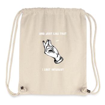 Interest Lost Hand Sign - Stanley/Stella Recycled Gym Bag - natural - Front