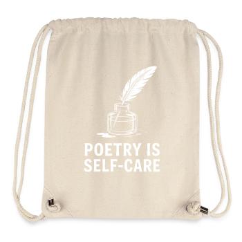 Poesie als Selbstfürsorge - Stanley/Stella recycelter Gym Bag - Naturweiß - Vorne