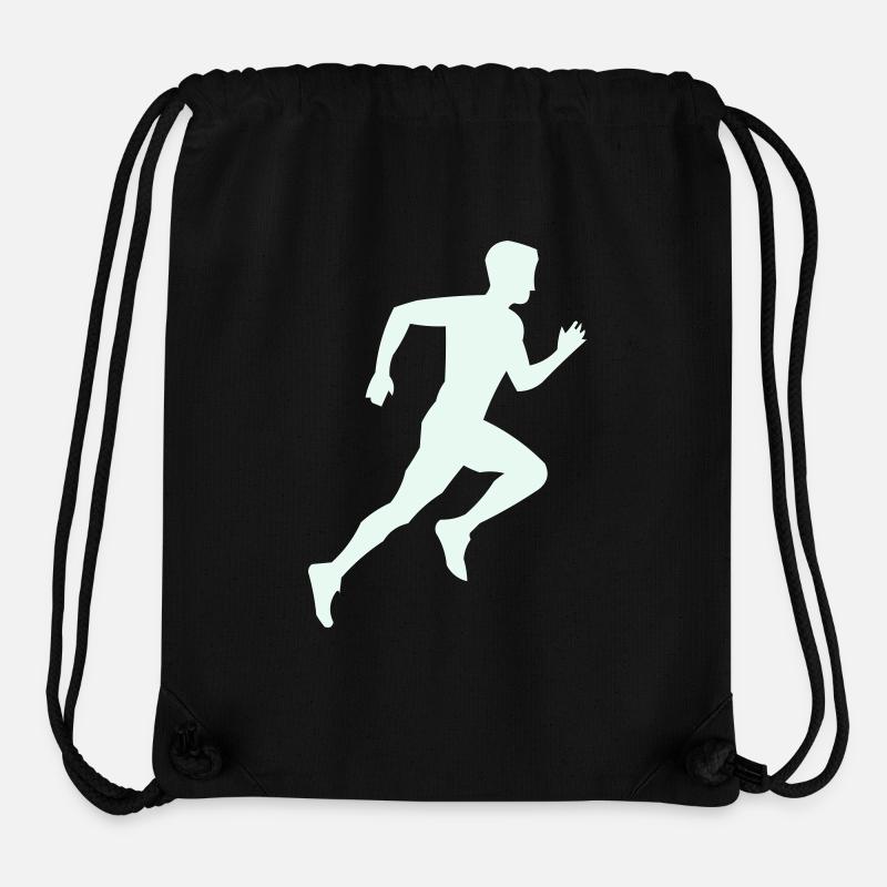 rennen_silhouette- - Sac à cordon recyclé Stanley/Stella - noir