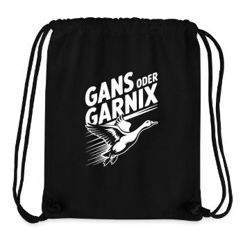 Gans oder garnix Gans und lustiger Spruch - Stanley/Stella recycelter Gym Bag - Schwarz - Vorne
