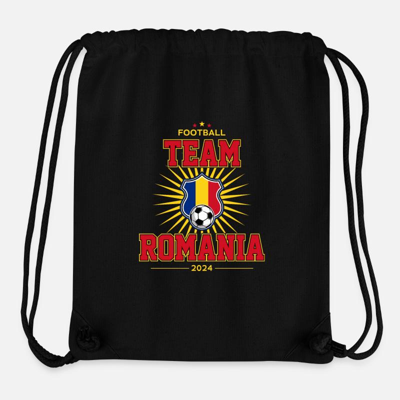Équipe Roumanie - Sac à cordon recyclé Stanley/Stella - noir
