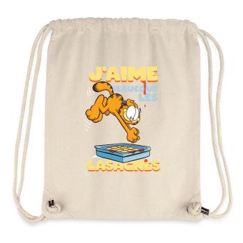 Garfield J'aime Lasagnes - Stanley/Stella Recycled Gym Bag - natural - Front