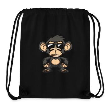 Affe Cool Comic - Stanley/Stella recycelter Gym Bag - Schwarz - Vorne