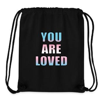 Trans youth are loved - Stanley/Stella Recycled Gym Bag - black - Front