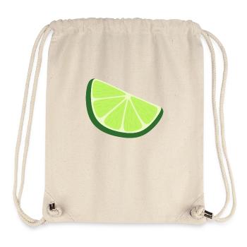 tranche de citron vert - Sac à cordon recyclé Stanley/Stella - blanc naturel - Devant