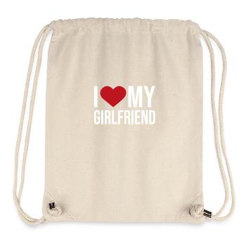 i Love My Girlfriend - Stanley/Stella recycelter Gym Bag - Naturweiß - Vorne