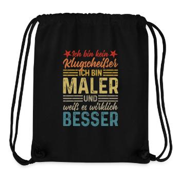 Ich bin kein Klugscheißer lustiger Spruch Maler - Stanley/Stella recycelter Gym Bag - Schwarz - Vorne