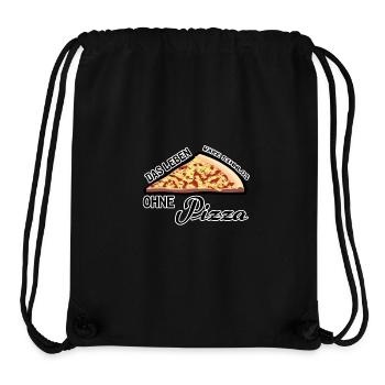 Pizza Leben Pizzeria Party Italien Geschenk Spruch - Stanley/Stella recycelter Gym Bag - Schwarz - Vorne