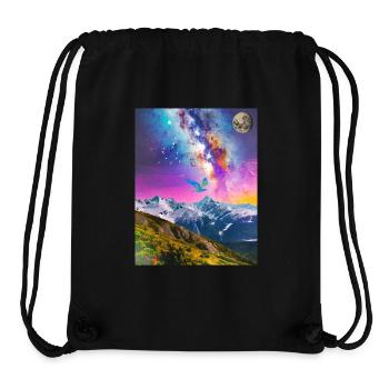 Voie lactée et paysage fantastique - Sac à cordon recyclé Stanley/Stella - noir - Devant