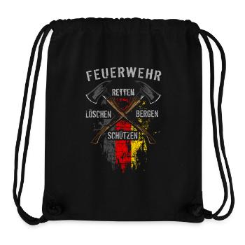 Retten Löschen Bergen Schützen - Stanley/Stella recycelter Gym Bag - Schwarz - Vorne