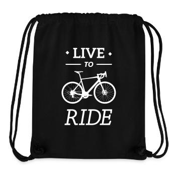 live to ride road bike cycling bicycle sport - Stanley/Stella Recycled Gym Bag - black - Front
