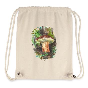 Forêt / champignons / champignons - Sac à cordon recyclé Stanley/Stella - blanc naturel - Devant