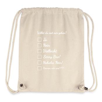 Will you go out with me? - Stanley/Stella Recycled Gym Bag - natural - Front