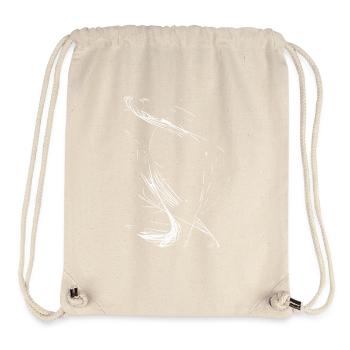 Abstrakte Linienskizze Schwarz - Stanley/Stella recycelter Gym Bag - Naturweiß - Vorne