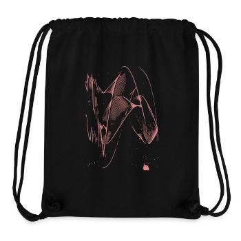Abstrakte Pink-Linienzeichnung - Stanley/Stella recycelter Gym Bag - Schwarz - Vorne