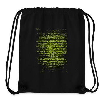 Neon Text-Streifen Muster - Stanley/Stella recycelter Gym Bag - Schwarz - Vorne