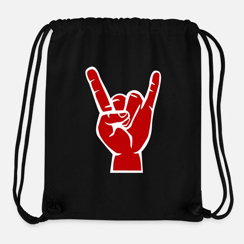 Devil's hand, Devil Rock cool metal symbol - Stanley/Stella Recycled Gym Bag - black