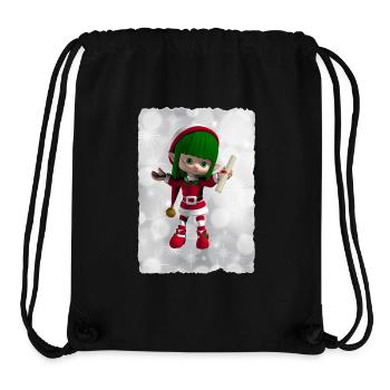 Grüner Elf - Stanley/Stella recycelter Gym Bag - Schwarz - Vorne