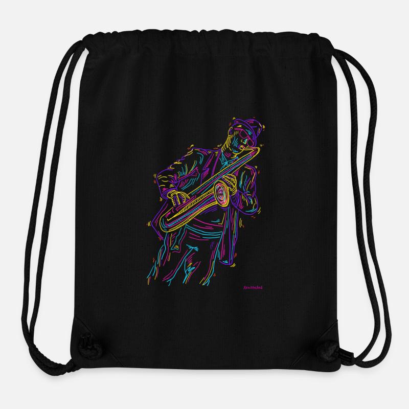 Jazz Sax - Stanley/Stella Recycled Gym Bag - black