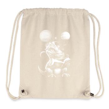 Lesen Drachen Astronomie Lustige Tiere Grafik - Stanley/Stella recycelter Gym Bag - Naturweiß - Vorne
