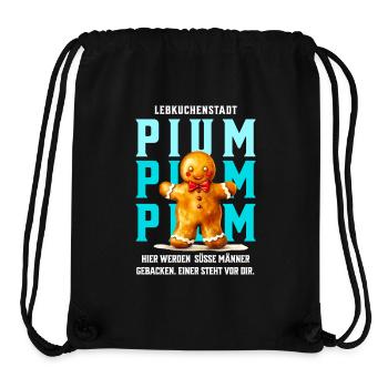 Pium: süsser Lebkuchen Mann in Borgholzhausen - Stanley/Stella recycelter Gym Bag - Schwarz - Vorne
