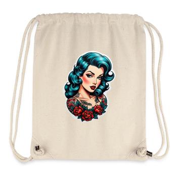 Rockabilly / Pin-up / 50er Jahre - Stanley/Stella recycelter Gym Bag - Naturweiß - Vorne