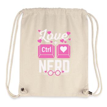 Liebe Nerd CTRL - Herz - Stanley/Stella recycelter Gym Bag - Naturweiß - Vorne