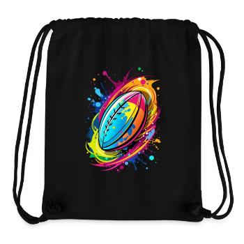 Neon Energy Rugby Splash - Stanley/Stella recycelter Gym Bag - Schwarz - Vorne